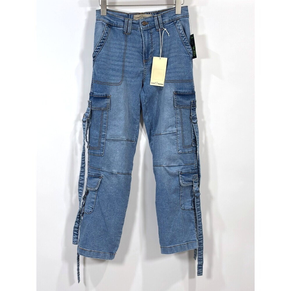 Love Trends Cargo Side Strap Utility Pocket Jeans NWT - Size 9